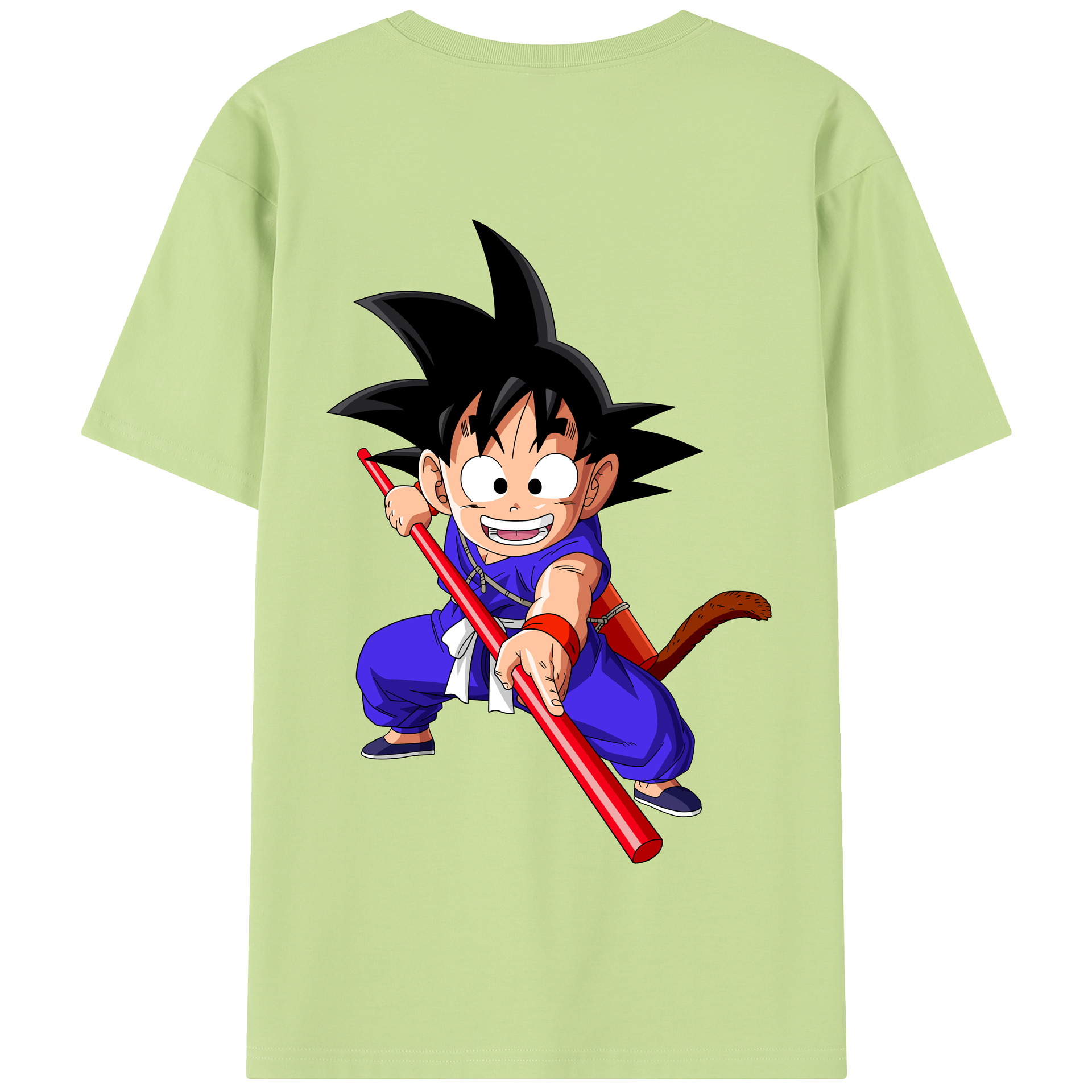 （画像用） ドラゴンボール 孫悟空（そん ごくう）Son Goku カカロット DRAGON BALL Kakarotto 綿100％半袖Tシャツ（背面プリント）